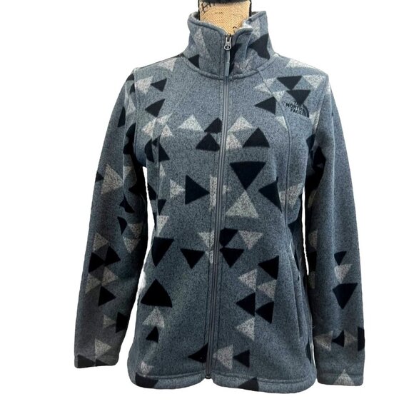 The‎ North Face Gray Crescent Plush Fleece Full  Jacket Size Medium - Picture 8 of 8